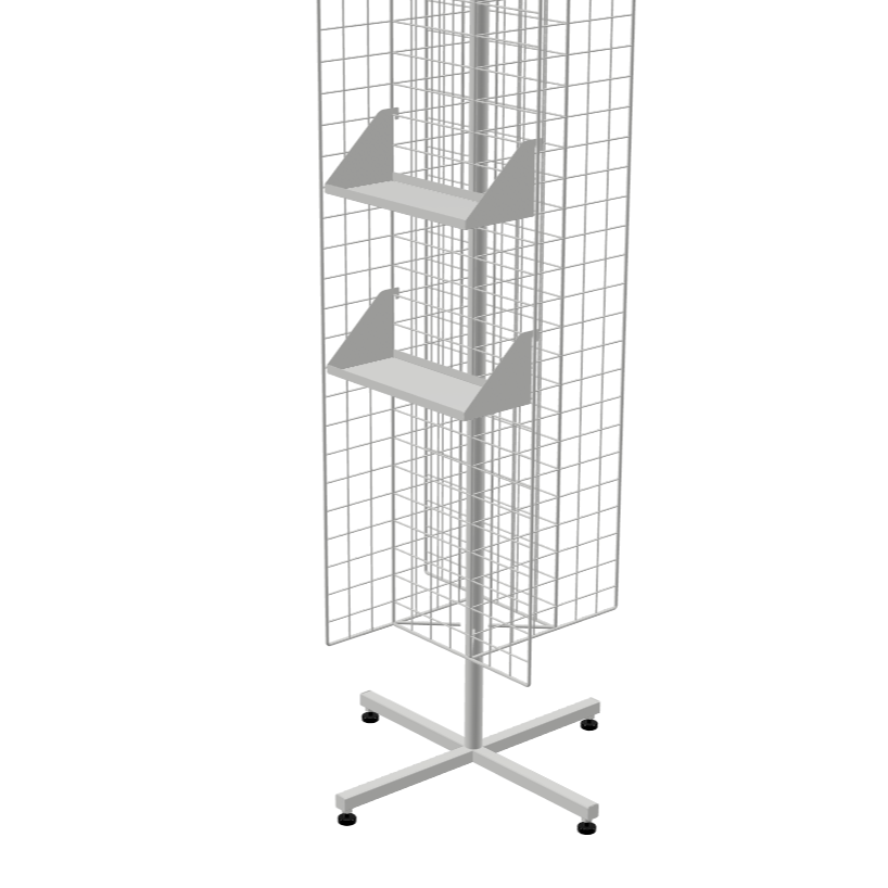 350x140mm Hook-On Shelf for Rotating Stand – Wire Worx