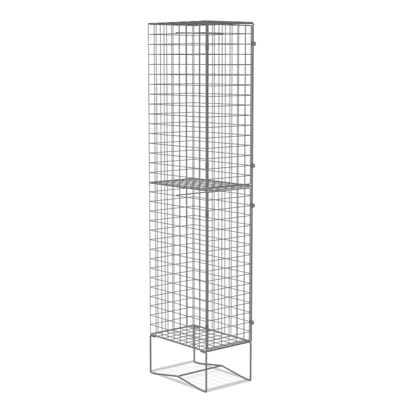 2 Door Single Row Wire Mesh Locker