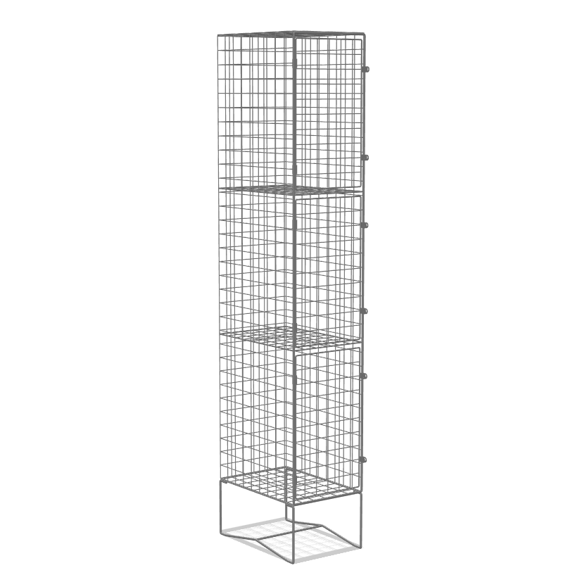 3 Door Single Row Wire Mesh Locker