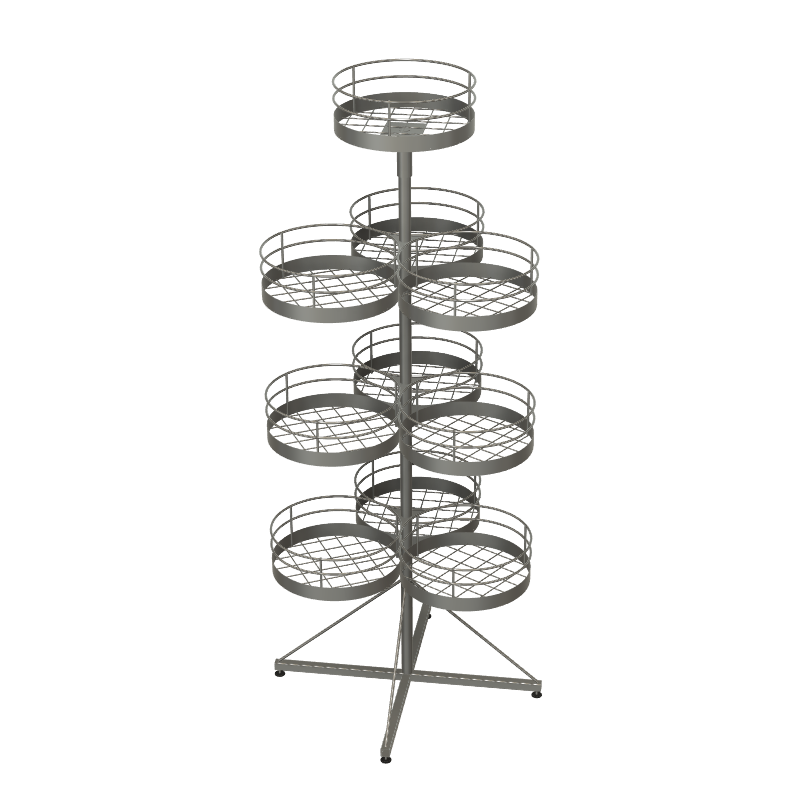 4 Tier Round Tray Display Stand