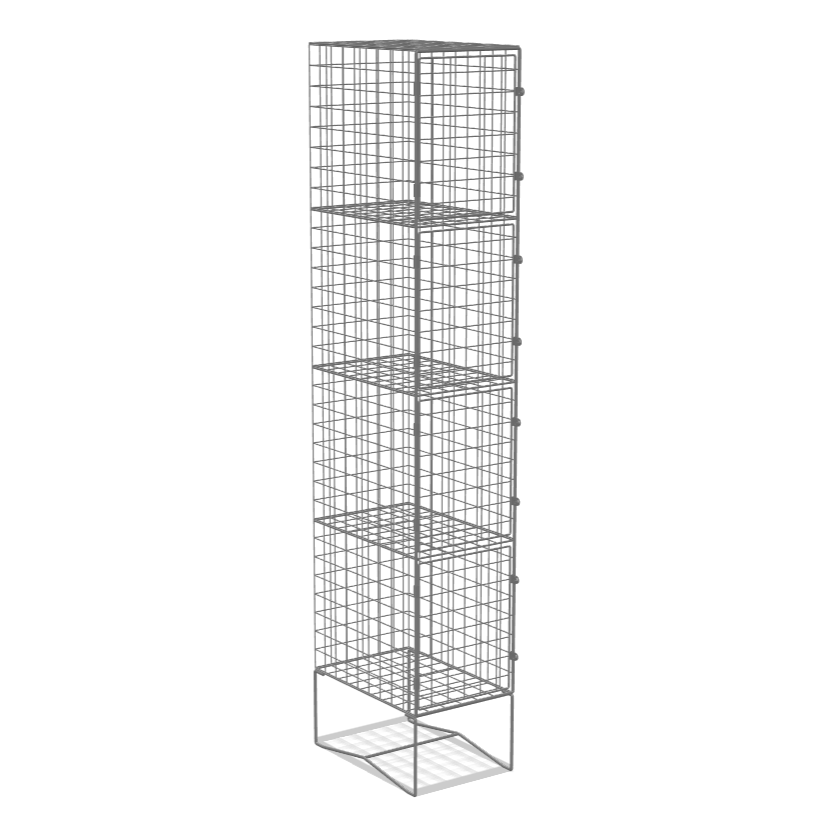 4 Door Single Row Wire Mesh Locker