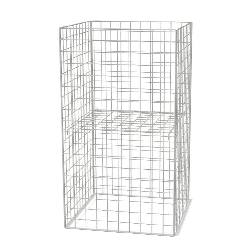 500x500x900mm Square Collapsible Mesh Dumpbin with Adjustable Shelf