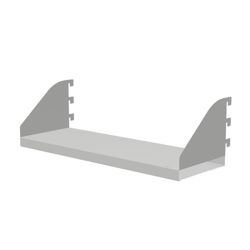 530mm Wide Hook-On Metal Shelf with Integrated Brackets