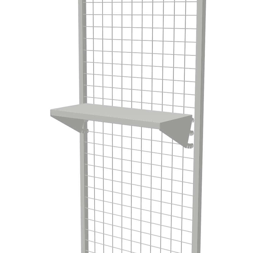 530mm Wide Hook-On Metal Shelf with Adjustable Brackets