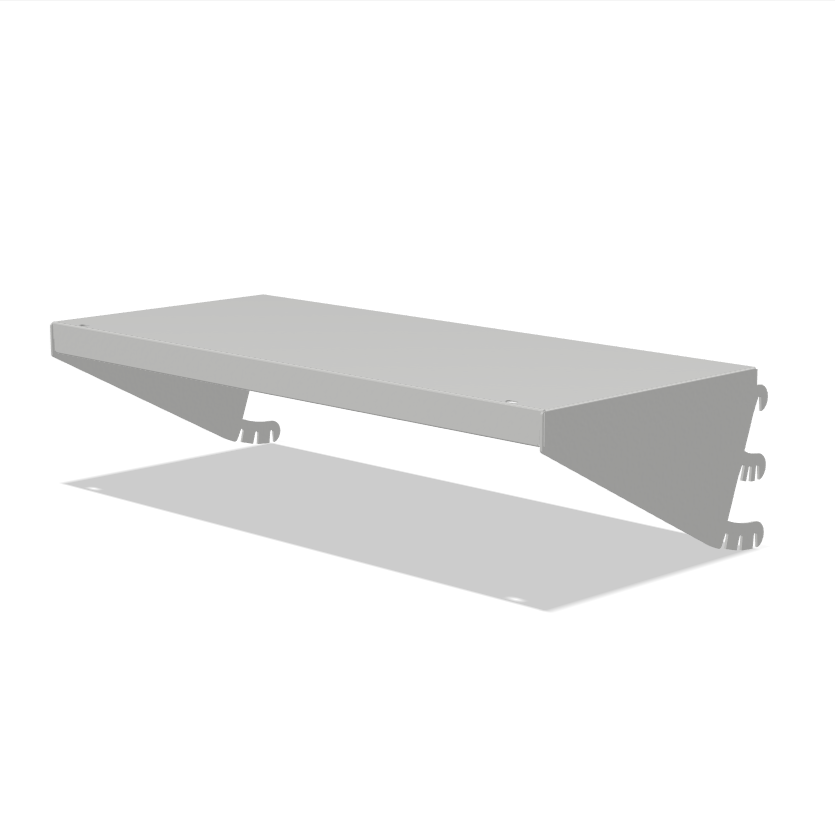 530mm Wide Hook-On Metal Shelf with Adjustable Brackets