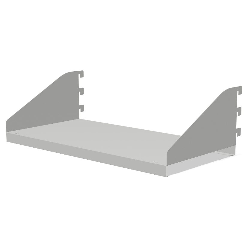 530mm Wide Hook-On Metal Shelf with Integrated Brackets