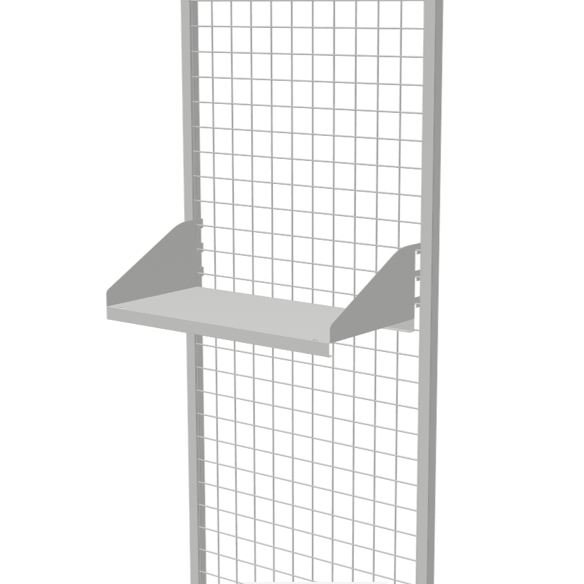 530mm Wide Hook-On Metal Shelf with Integrated Brackets