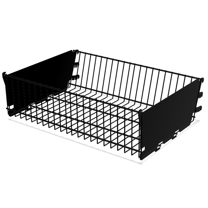 530x150x300mm Medium Hook-On Mesh Basket with Adjustable Brackets