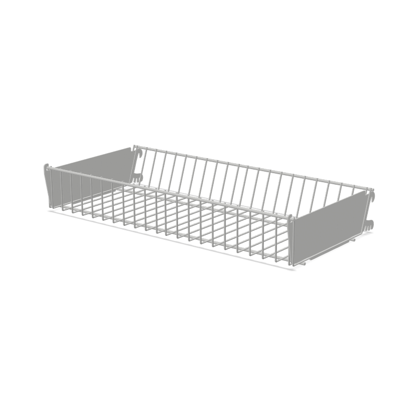530x80x200mm Small Hook-On Mesh Basket with Adjustable Brackets
