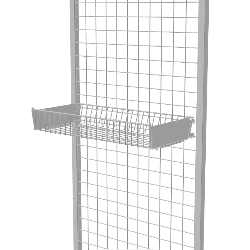 530x80x200mm Small Hook-On Mesh Basket with Adjustable Brackets