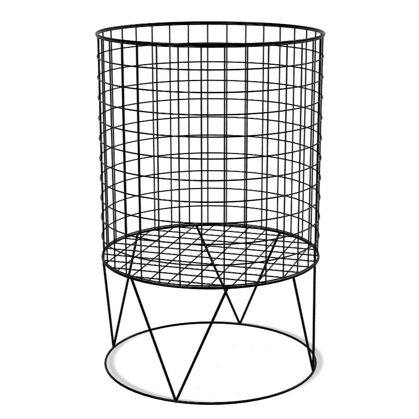 540x870mm Round Dumpbin with Fixed Shelf