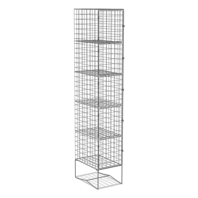 5 Door Single Row Wire Mesh Locker
