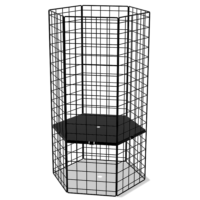 500mm 6-Sided Collapsible Mesh Dumpbin