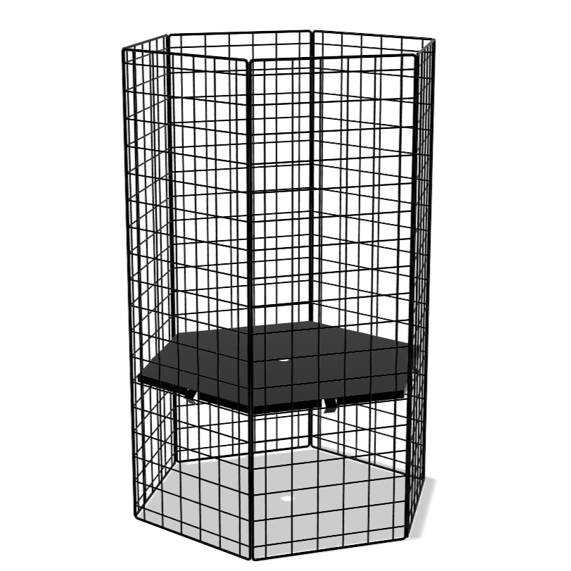 600mm 6-Sided Collapsible Mesh Dumpbin