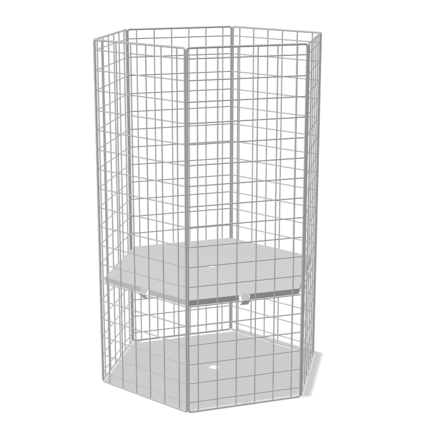 600mm 6-Sided Collapsible Mesh Dumpbin