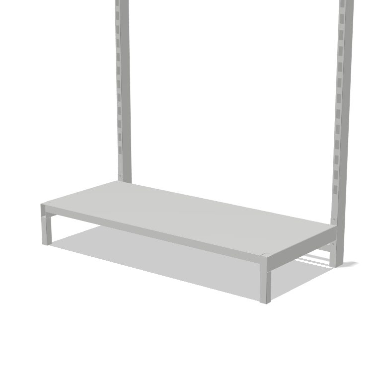 Bolt-On Base Frame with Flat Shelf – Wire Worx