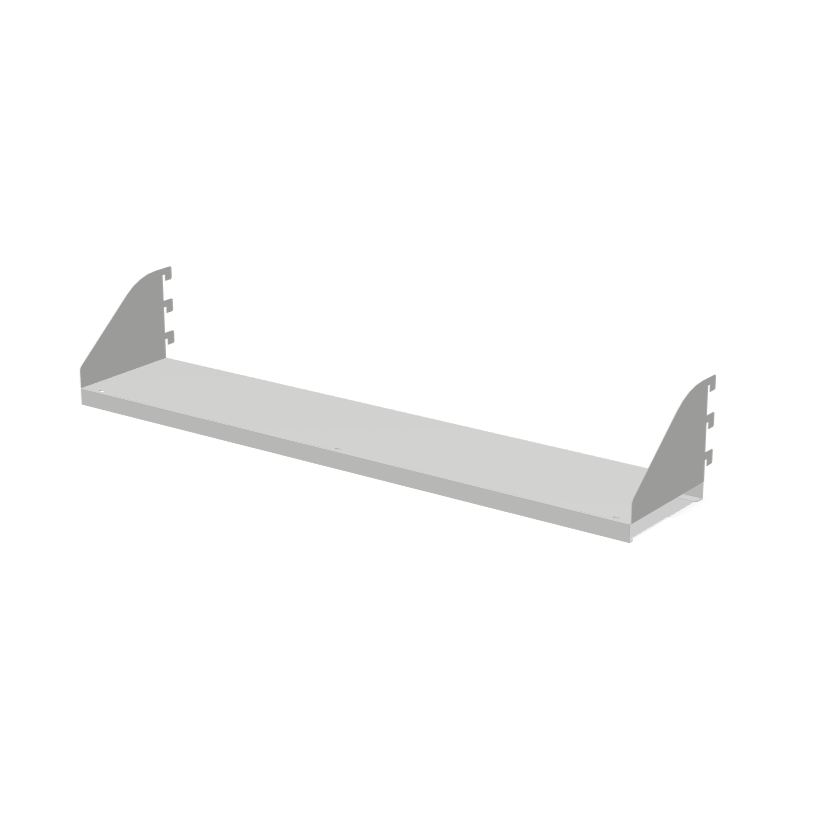 Add-On: 930mm Wide x 185mm Deep Hook-On Metal Shelf with Integrated Brackets