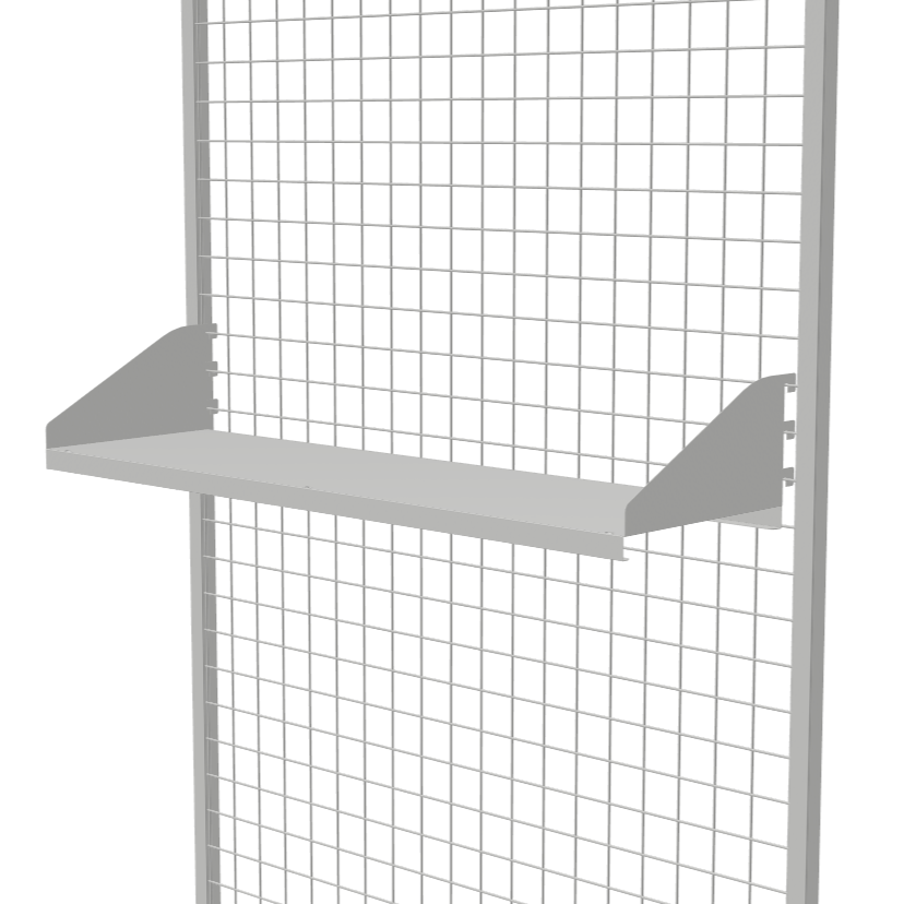 930mm Wide Hook-On Metal Shelf with Integrated Bracket