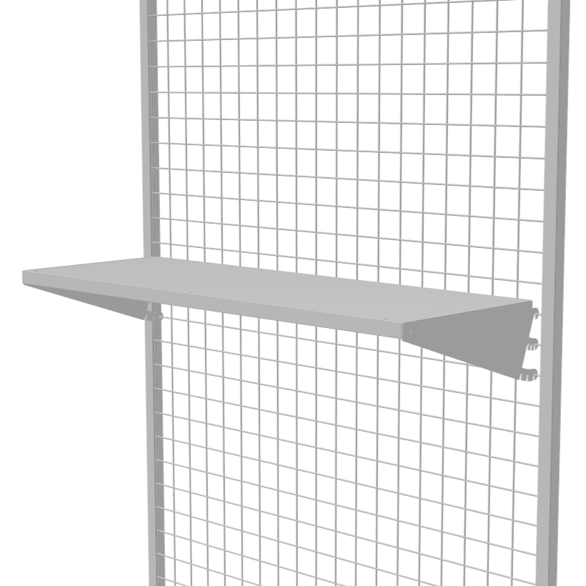 930mm Wide Hook-On Metal Shelf with Adjustable Brackets