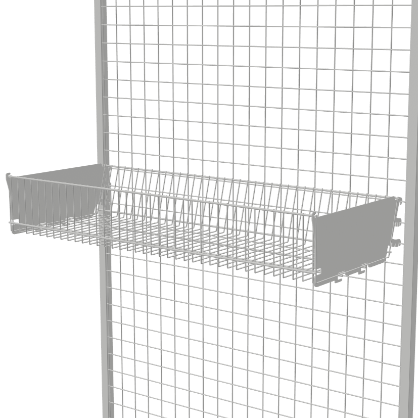 930x150x300mm Medium Hook-On Mesh Basket with Adjustable Brackets