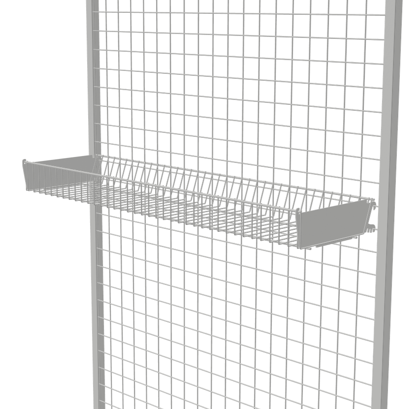 930x80x200mm Small Hook-On Mesh Basket with Adjustable Brackets