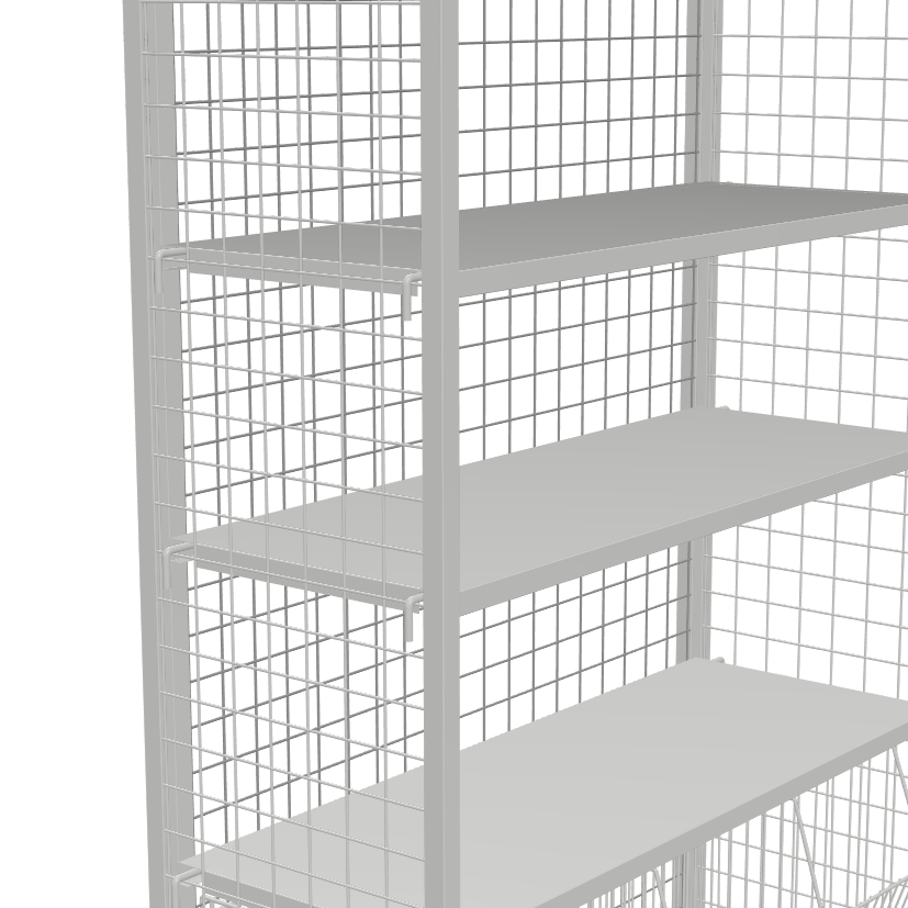 0.37x1m Side Hook-On Shelf with 8mm Wire Frame