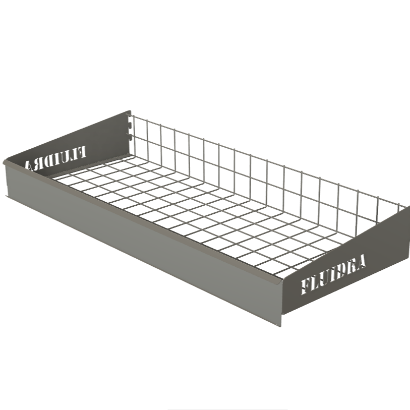 Hook-On Mesh Shelf with Bracket Branding