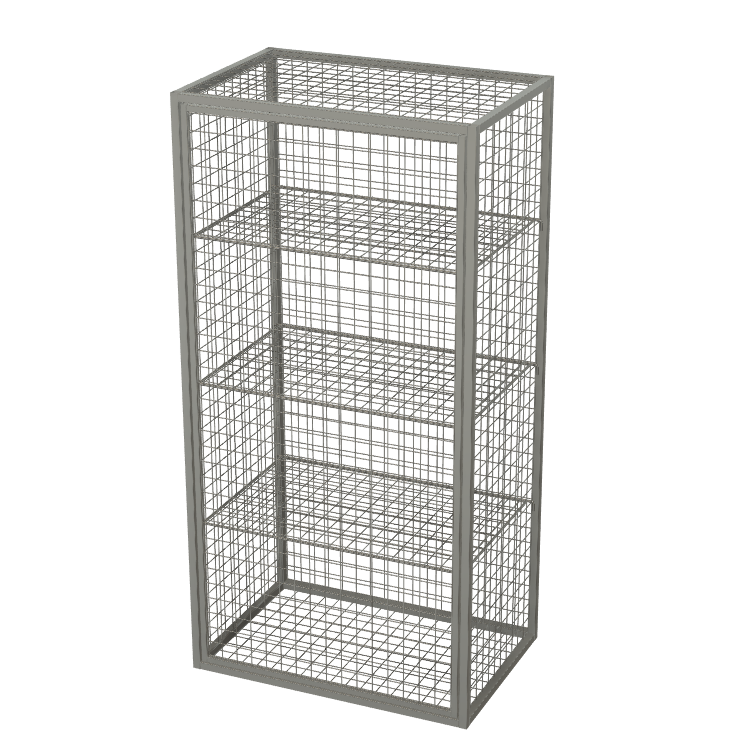 One Door Wire Mesh Cage with Shelves