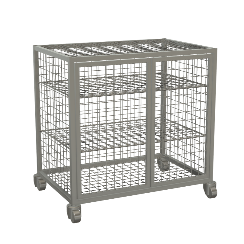 Wire Mesh Trolley with Shelves