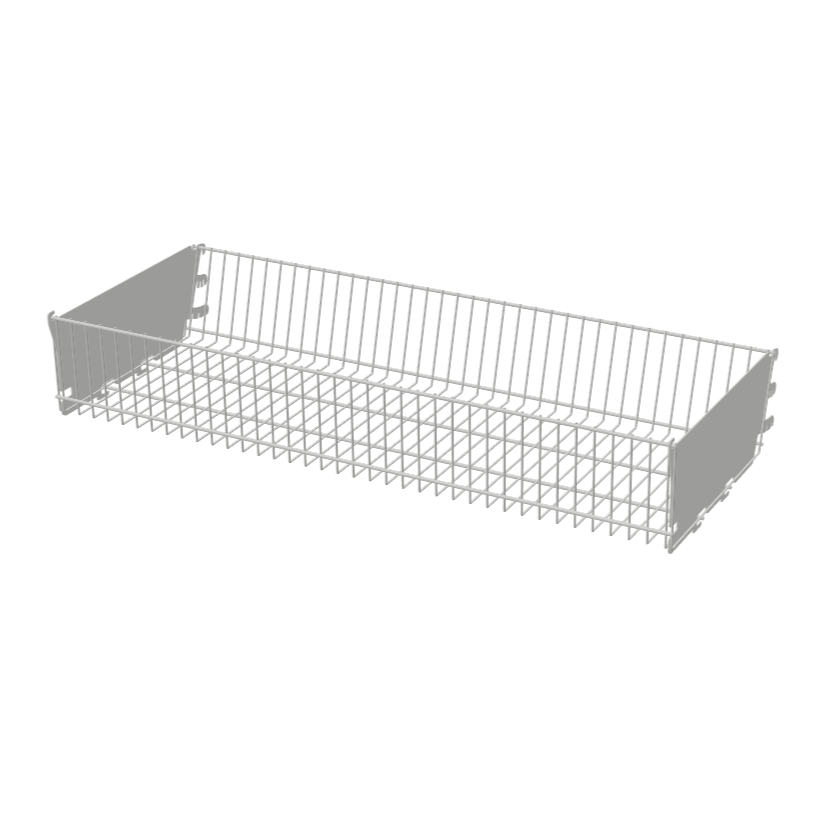 930x150x300mm Medium Hook-On Mesh Basket with Adjustable Brackets
