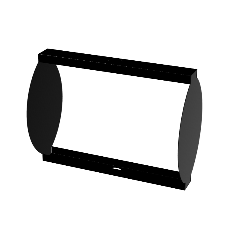Double-Sided Headerboard with Curved Sides for Rotating Stand