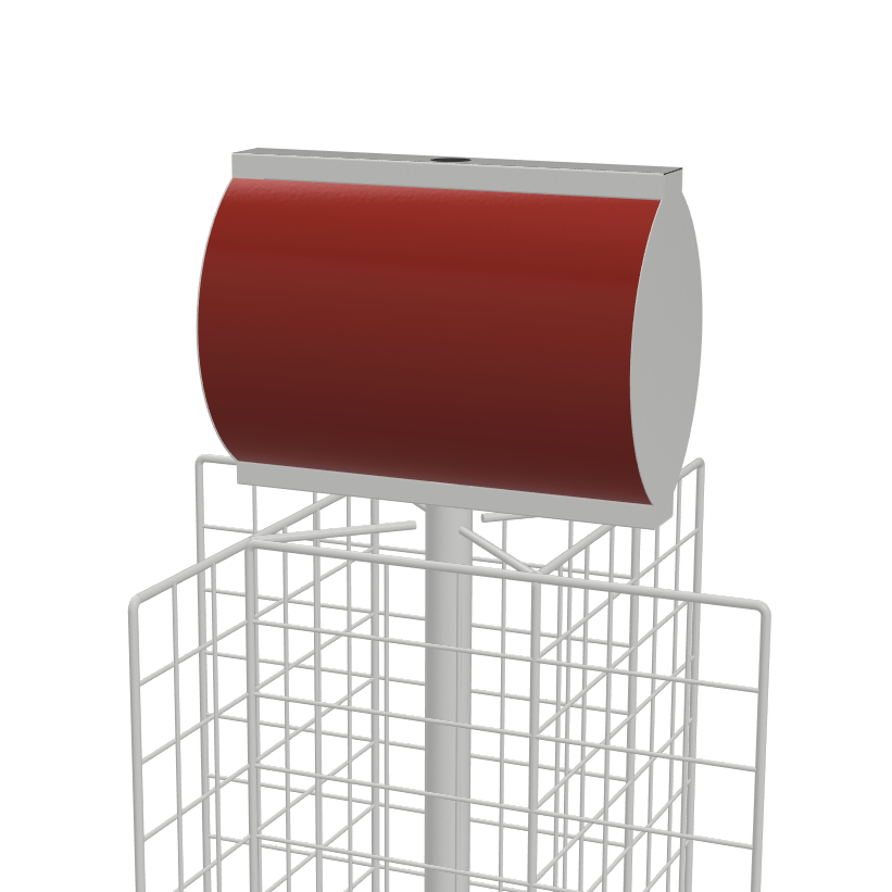 Double-Sided Headerboard with Curved Sides for Rotating Stand