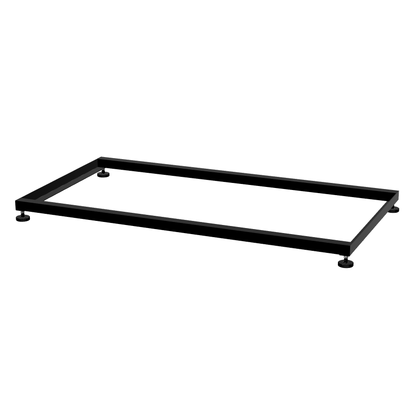 Flat Base Frame with Height Adjusters for Standard Stackable Basket