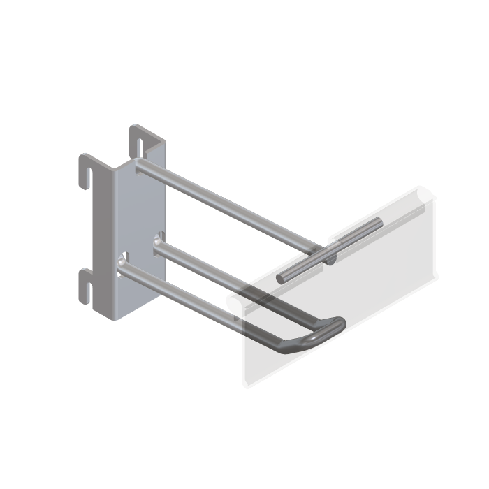 Double / Button Mesh Tracking Hook with T-Piece for PI Label