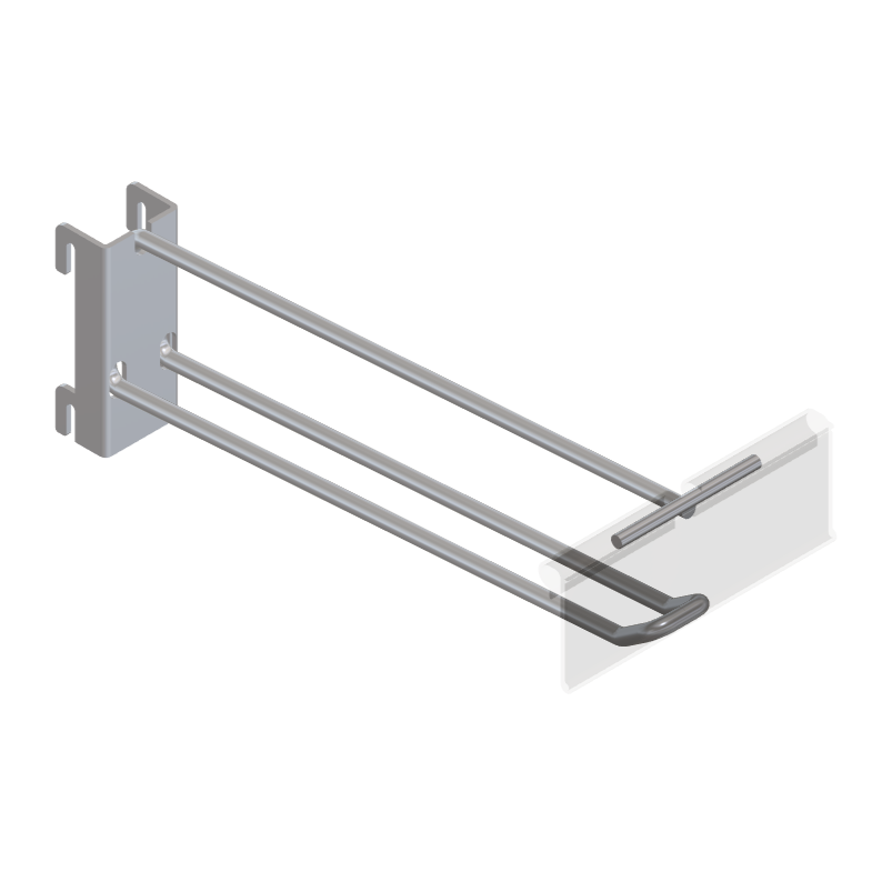 Double / Button Mesh Tracking Hook with T-Piece for PI Label