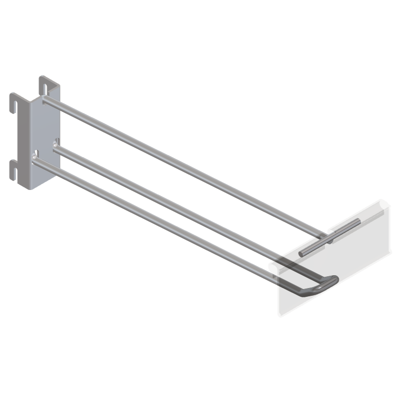 Double / Button Mesh Tracking Hook with T-Piece for PI Label