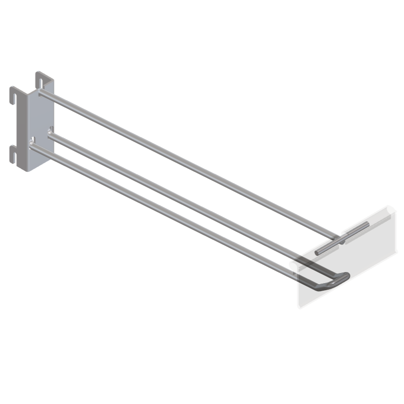 Double / Button Mesh Tracking Hook with T-Piece for PI Label