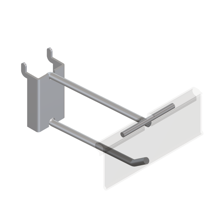Single Pegboard Tracking Hook with T-piece for PI Label