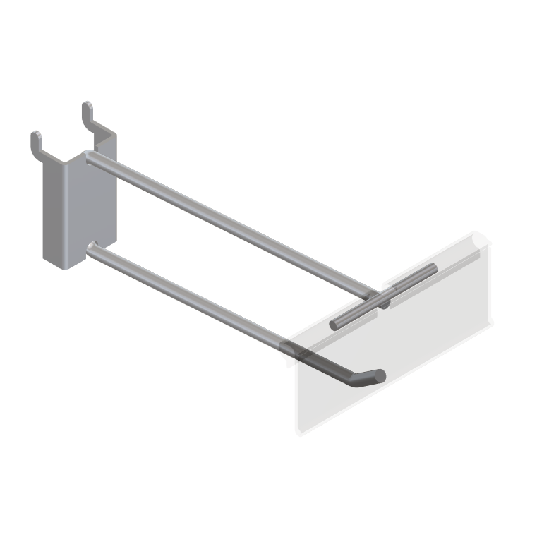 Single Pegboard Tracking Hook with T-piece for PI Label