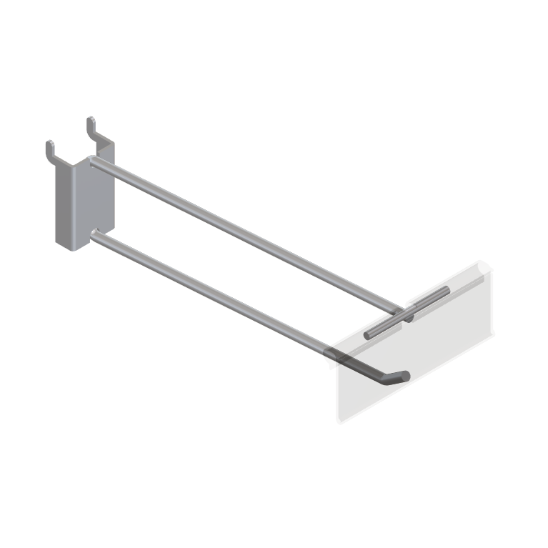 Single Pegboard Tracking Hook with T-piece for PI Label