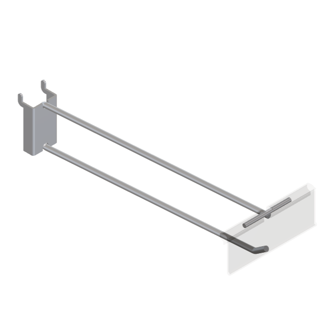 Single Pegboard Tracking Hook with T-piece for PI Label