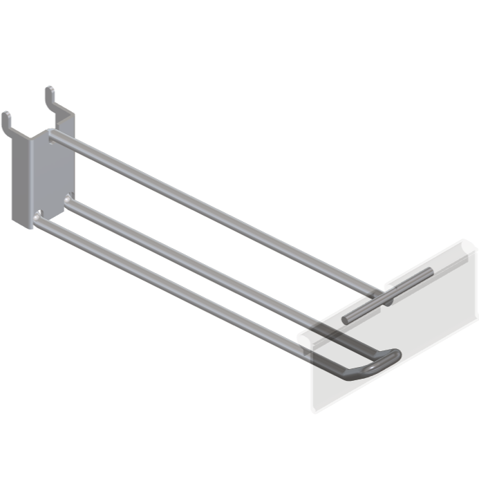 Double / Button Pegboard Tracking Hook with T-piece for PI Label