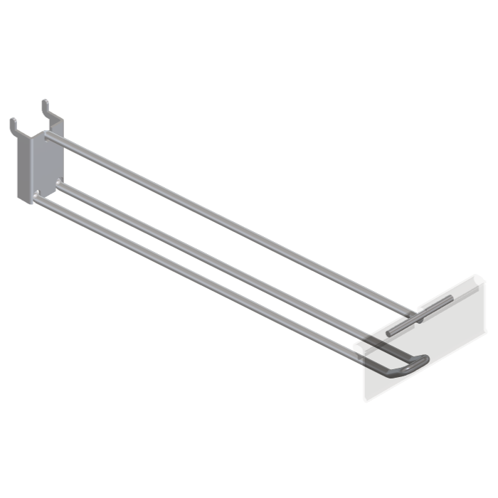 Double / Button Pegboard Tracking Hook with T-piece for PI Label