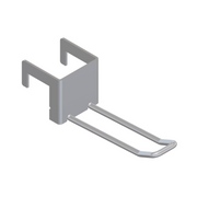 Double / Button 25mm Square Bar Hook