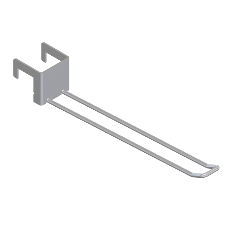 Double / Button 25mm Square Bar Hook