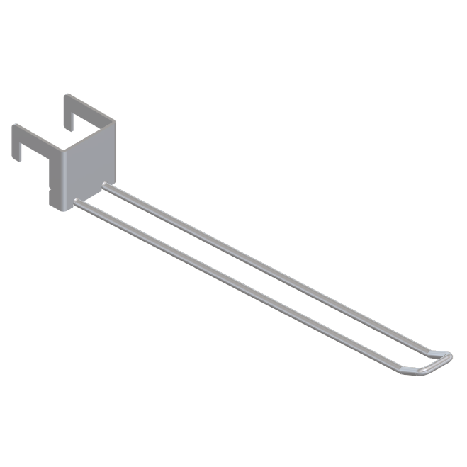 Double / Button 25mm Square Bar Hook