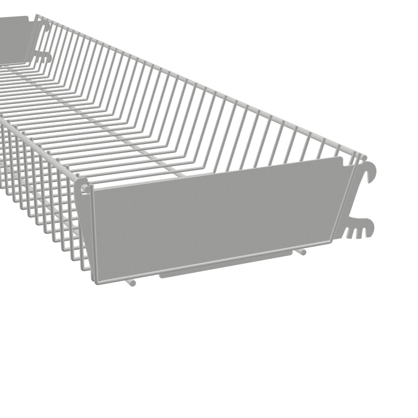 930x80x200mm Small Hook-On Mesh Basket with Adjustable Brackets
